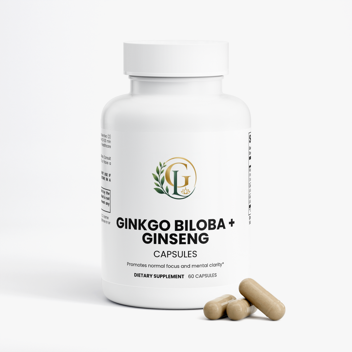 Ginkgo Biloba & Ginseng Capsules – 60 Count