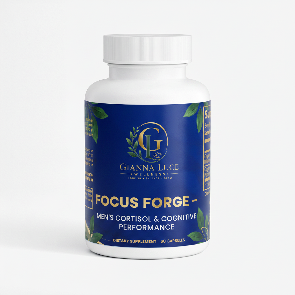 Focus Forge Men's Cortisol & Cognitive Performance supplement bottle
