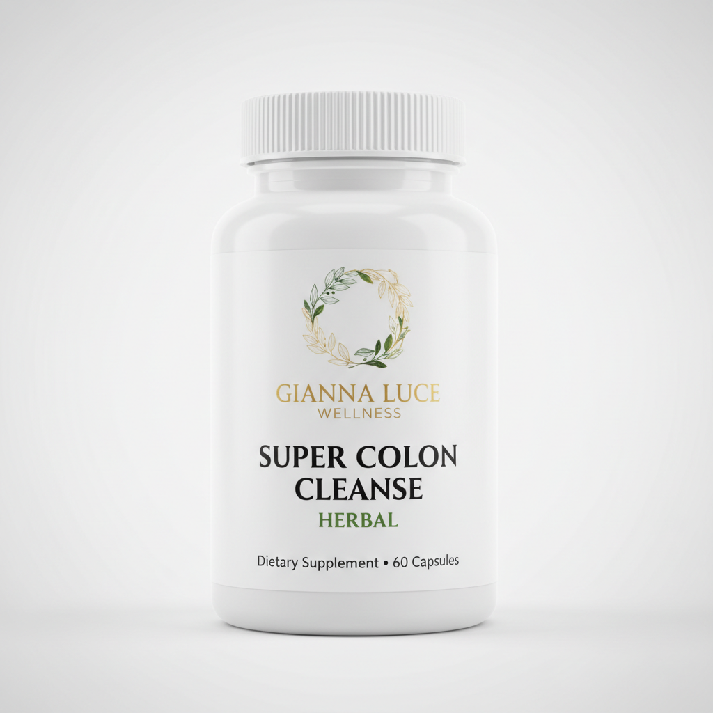 Super Colon Cleanse Herbal Gianna Luce Wellness supplement bottle 60 Capsules