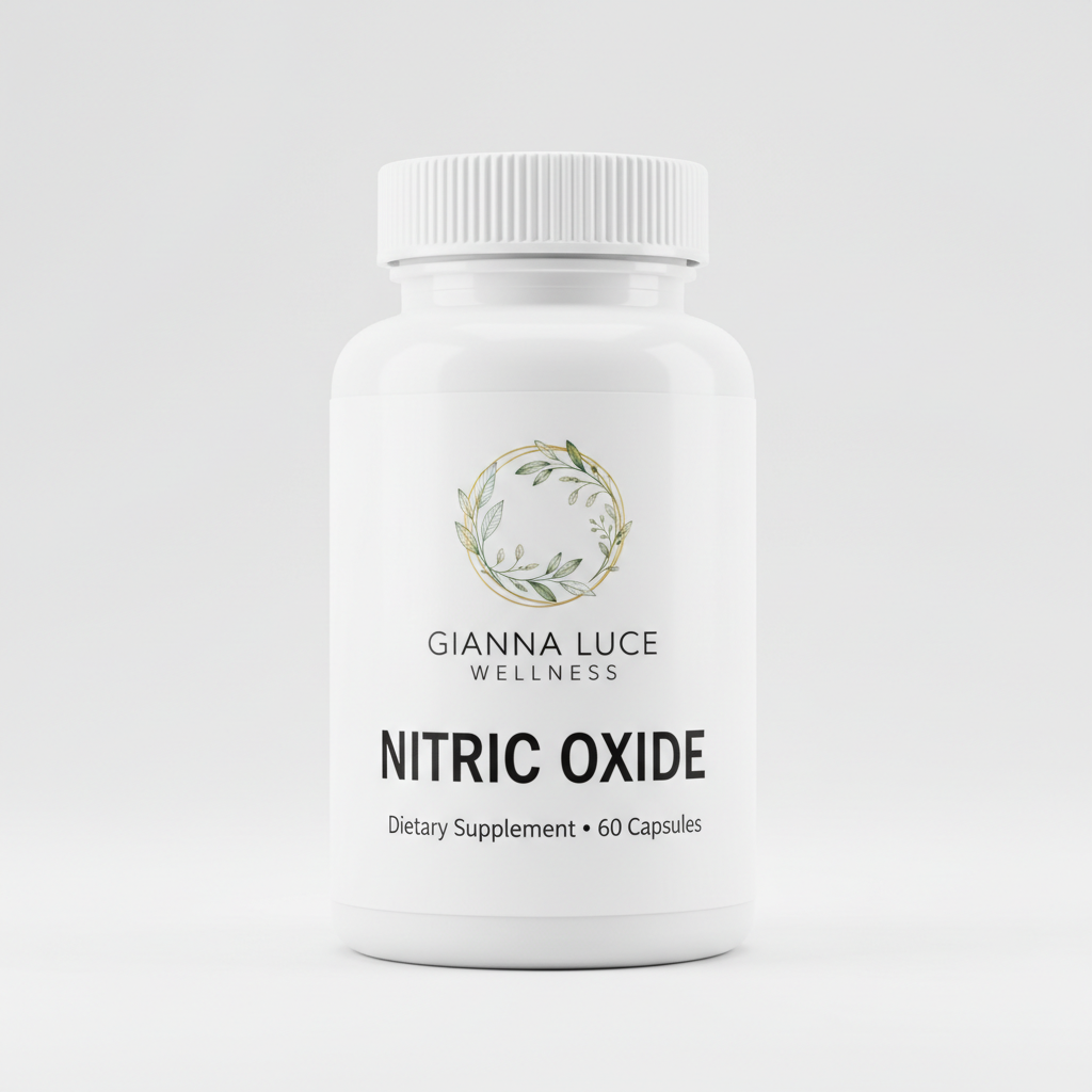 Nitric Oxide Gianna Luce Wellness supplement bottle 60 Capsules