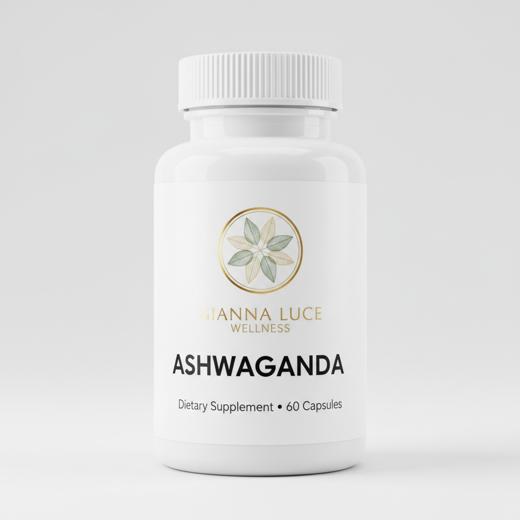 Ashwagandha Gianna Luce Wellness supplement bottle 60 Capsules