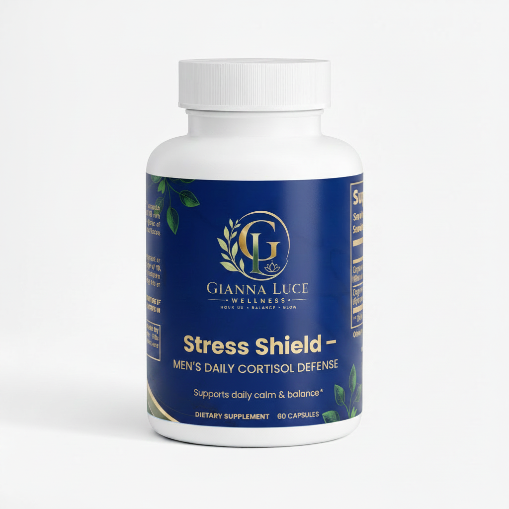 Stress Shield Men's Daily Cortisol Defense supplement bottle