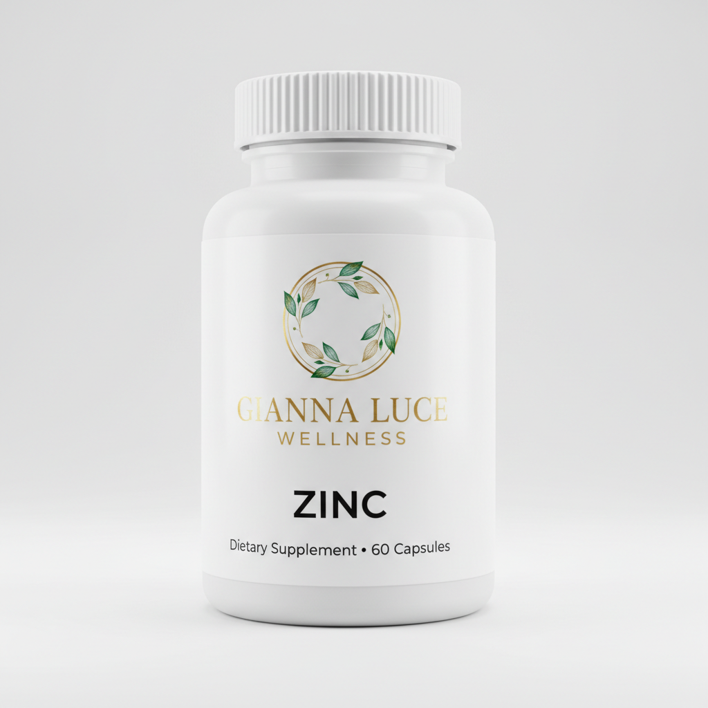 Zinc Gianna Luce Wellness supplement bottle 60 Capsules
