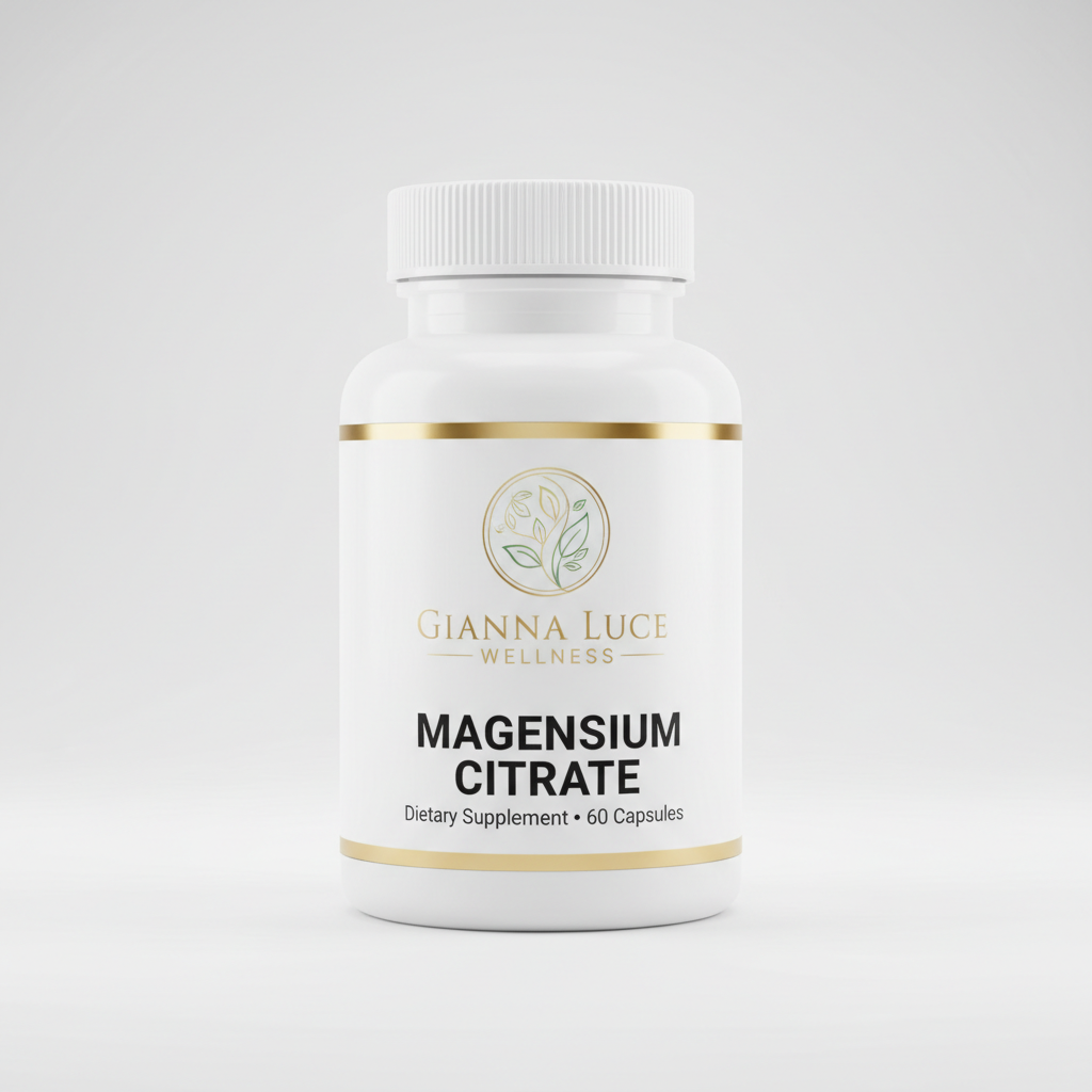 Magnesium Citrate Gianna Luce Wellness supplement bottle 60 Capsules