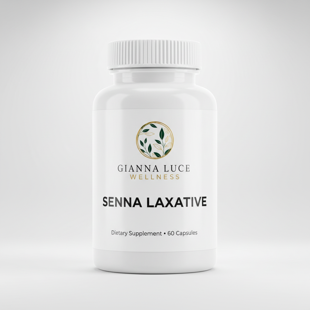 Senna Laxative Gianna Luce Wellness supplement bottle 60 Capsules